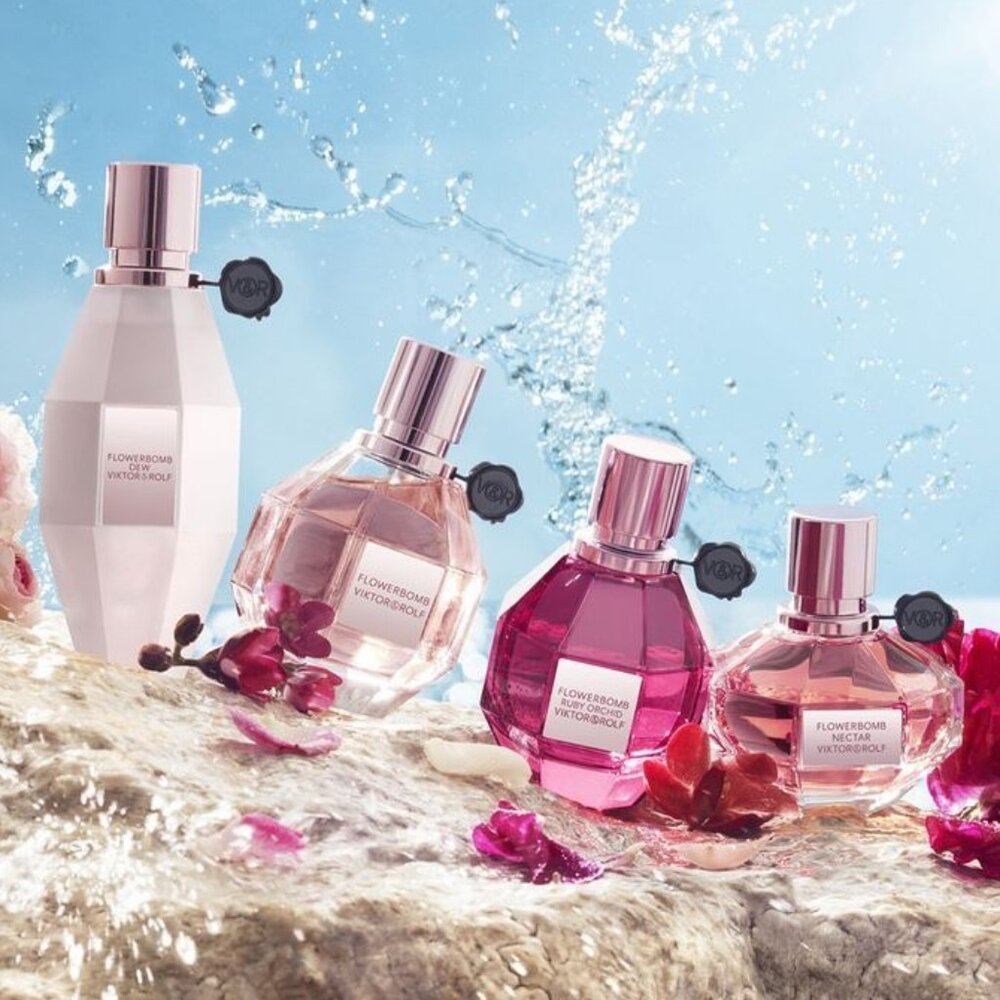 Viktor & Rolf Flowerbomb Dew EDP Floral Rose Pear Musk-Mini 7ml-0.24oz-BOXED-NEW - Picture 7 of 14